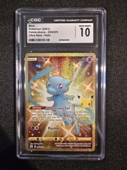 Mew Celebrations 025/025 CGC 10 2021 Pokemon TCG Gold - Image 1