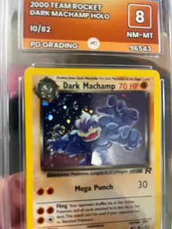 Pokemon TCG Dark Machamp Team Rocket Holo 10/82 PG 8 NM-MT With Swirl - Image 4