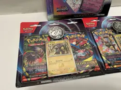 2 Pokemon Mega Evolution & Phantasmal Flames 1 Prismatic Evolutions Tech Sticker - Image 2