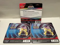 2 Pokemon Mega Evolution & Phantasmal Flames 1 Prismatic Evolutions Tech Sticker - Image 5