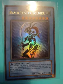 Yu-Gi-Oh! TCG: Black Luster Soldier ULTRA RARE SYE-024(lightly played 1st ED.) - Image 1