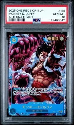 One Piece [OP-11] Monkey.D.Luffy OP11-118 Alternate Art - PSA 10 - Image 1