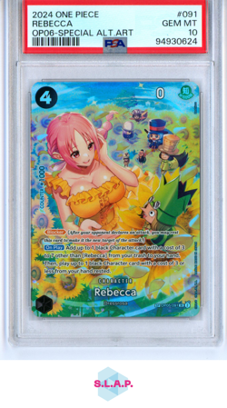 REBECCA SPECI4L ALT ART ONE PIECE OP06-WINGS OF THE CAPTAIN 2024 091 PSA 10 - Image 1