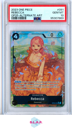 REBECCA ALTERNATE ART ONE PIECE OP05-AWAKENING OF THE NEW ERA 2023 091 PSA 10 - Image 1