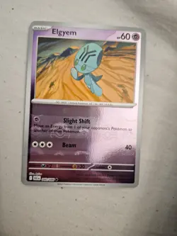 Elgyem Misprint Error Card Pokemon Tcg Black Bolt - Image 1