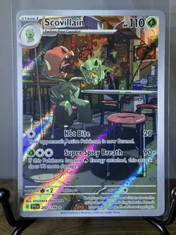 Pokemon TCG Scovillain Scarlet & Violet Base Set Holo Illustration Rare Card - Image 1