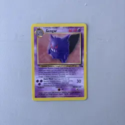 Pokemon Gengar TCG Card 20/62 Fossil Regular Unlimited Rare LP Condition - Image 1