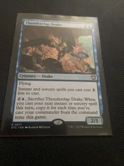 NM Outlaws of Thunder Junction Commander [OTC] Thunderclap Drake MTG Single Card - Image 1