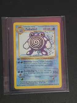 Pokemon Poliwhirl 1st Edition Shadowless Card #38/102 1999 Base Set - Image 1