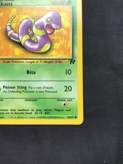 Pokemon Cards: Team Rocket 1st Edition Common: Ekans 56/82 - Image 4