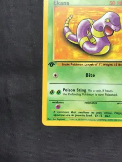 Pokemon Cards: Team Rocket 1st Edition Common: Ekans 56/82 - Image 5