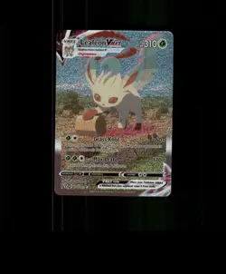 FAN-ART READ DESCRIPTION BELOW SPARKLING HOLO Leafeon Card Pokemon Card p2 - Image 1