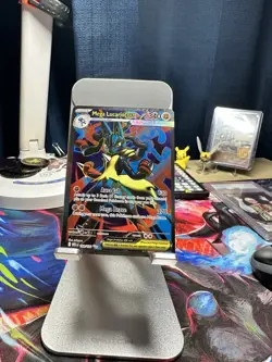Pokemon TCG Mega Evolution Full Art Holo Card Mega Lucario EX 160/132 ME01 - Image 1