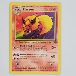 Flareon 19/64 Jungle Regular Non Holo Unlimited Rare 1999 Pokemon TCG Card LP - Image 1