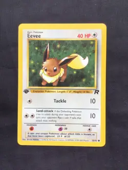 Pokemon Cards: Team Rocket 1st Edition Common: Eevee 55/82 - Image 1