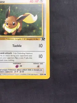 Pokemon Cards: Team Rocket 1st Edition Common: Eevee 55/82 - Image 4