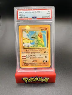 PSA 9 Onix 3/18 -Vintage Graded Pokemon Card- Southern Islands - Image 1
