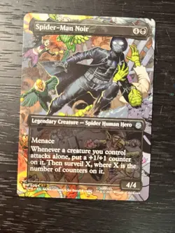 Magic the Gathering Spider-Man Noir Borderless Card Marvel's Spider-Man 0204 - Image 1