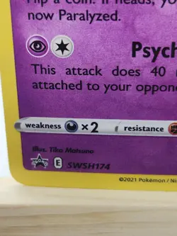 Pokemon Espeon SWSH174 Promo Holo Stage 1 Sword & Shield TCG Card - Image 2