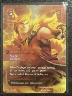 Riftbound Origins OGN-164 Sett, Brawler League of Legends Foil Sett Card Nm - Image 1