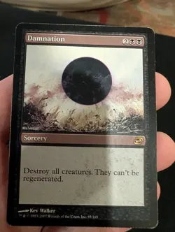 Damnation Planar Chaos Rare Black Wrath MTG Magic The Gathering HP Damaged 1/2 - Image 1