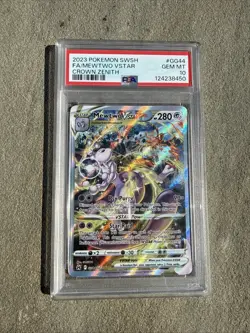 Mewtwo VStar PSA 10 GG44 English Pokemon Card 2023 Crown Zenith - Image 1