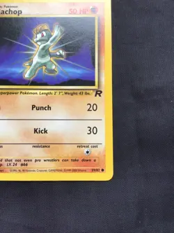 Pokemon Cards: Team Rocket 1st Edition Common: Machop 59/82 - Image 4