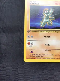 Pokemon Cards: Team Rocket 1st Edition Common: Machop 59/82 - Image 5