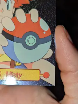 Pokemon Topps Series 1 TV3 Misty Silver Foil Second Print (Black Logo) NM - Image 5