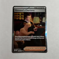 Pokemon Giovanni's Charisma Full Art Holo Trainer 204/165 Scarlet & Violet 151 … - Image 1