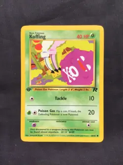 Pokemon Cards: Team Rocket 1st Edition Common: Koffing 58/82 - Image 1