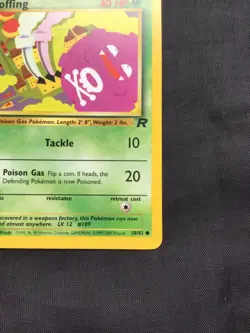Pokemon Cards: Team Rocket 1st Edition Common: Koffing 58/82 - Image 4