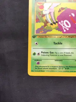 Pokemon Cards: Team Rocket 1st Edition Common: Koffing 58/82 - Image 5