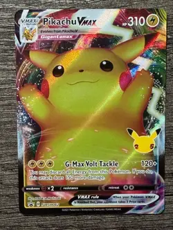 POKEMON FULL ART PIKACHU VMAX SWSH062 BLACK STAR PROMO + DARKRAI SLEEVE LP-NM - Image 1