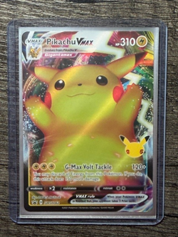 POKEMON FULL ART PIKACHU VMAX SWSH062 BLACK STAR PROMO + DARKRAI SLEEVE LP-NM - Image 5
