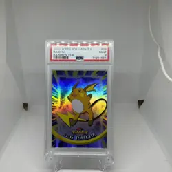 topps Pokemon TV Animation Edition Series 1 Rainbow Holo Foil #26 Raichu PSA 9 - Image 1