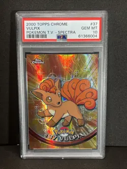 Vulpix Spectra PSA 10 #37 2000 Topps Chrome Pokemon TV - Image 2