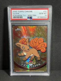 Vulpix Spectra PSA 10 #37 2000 Topps Chrome Pokemon TV - Image 3