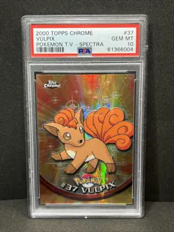 Vulpix Spectra PSA 10 #37 2000 Topps Chrome Pokemon TV - Image 4