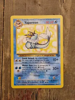 Pokemon TCG - Vaporeon 28/64 - Rare Unlimited - Jungle Unlimited NM NON HOLO - Image 1