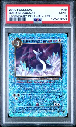 2002 POKEMON LEGENDARY COLLECTION #38 DARK DRAGONAIR-REVERSE FOIL PSA 9 - Image 1