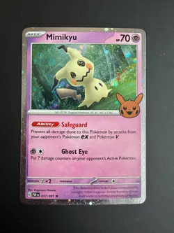 Pokemon Mimikyu 037/091 Trick or Trade Booster 2024 Cosmos Holo Basic English - Image 1