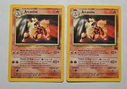 X2 Vintage Pokemon League Promo Arcanine WotC Black Star Promo #6 - Image 1