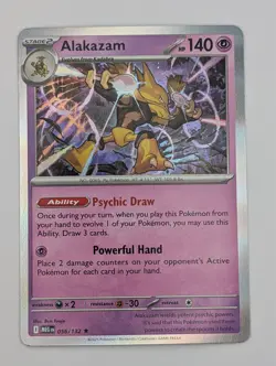 2025 Pokemon Mega Evolutions HOLO Alakazam #56/132 HOLO RARE - Image 1