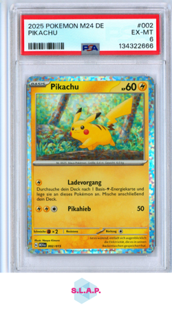 PIKACHU POKEMON M24 DE-MCDONALD'S COLLECTION 2025 002 PSA 6 - Image 1