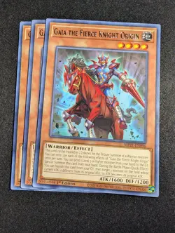 Yugioh - 3x Gaia the Fierce Knight Origin MP21-EN096 1st Rare NM - Image 1
