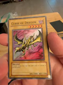 Yu-Gi-Oh Unlimited LOB-066 Curse of Dragon Super Rare Holo Card MP Condition - Image 1