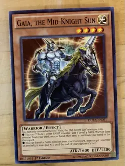 Yu-Gi-Oh! Konami Gaia the Mid-Knight Sun DUEA-EN091 Effect 1st Edition - Image 1