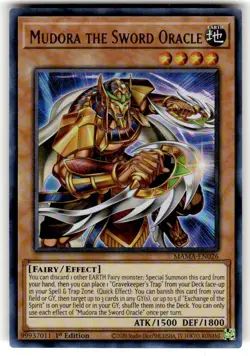 Yugioh Mudora the Sword Oracle MAMA-EN026 Ultra Rare 1st Edition NM - Image 1