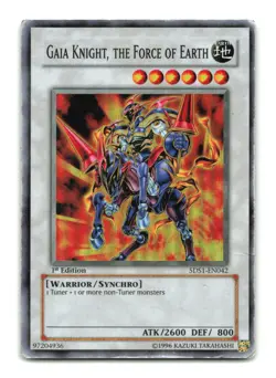 Gaia Knight, the Force of Earth - 5DS1-EN042 1st Edition Super Rare - YuGiOh-HP - Image 1